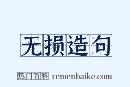 无损造句是什么意思的图片